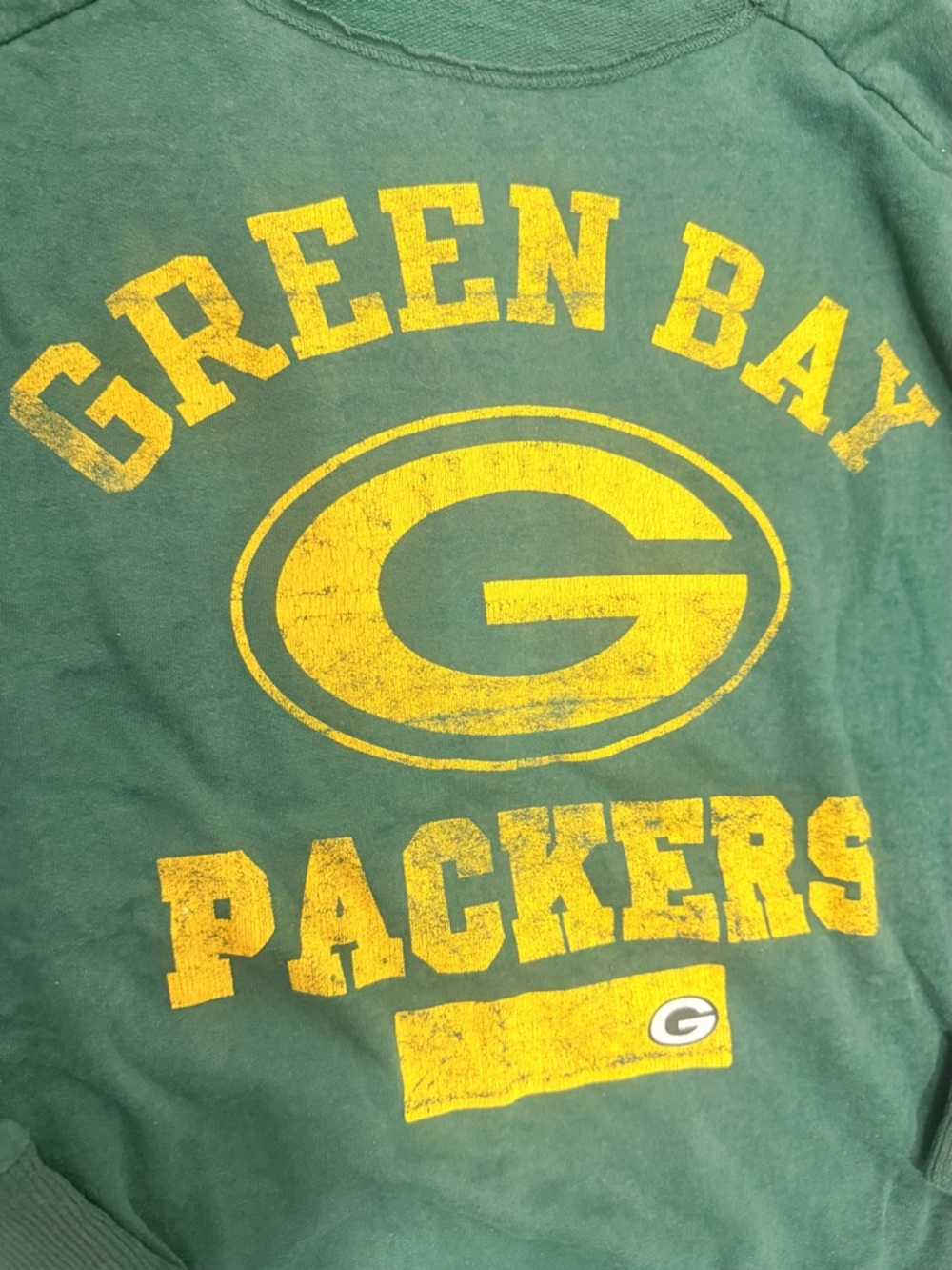 Green Bay Packers Distressed Sweatshirt | Size Small - Picture 3 of 4